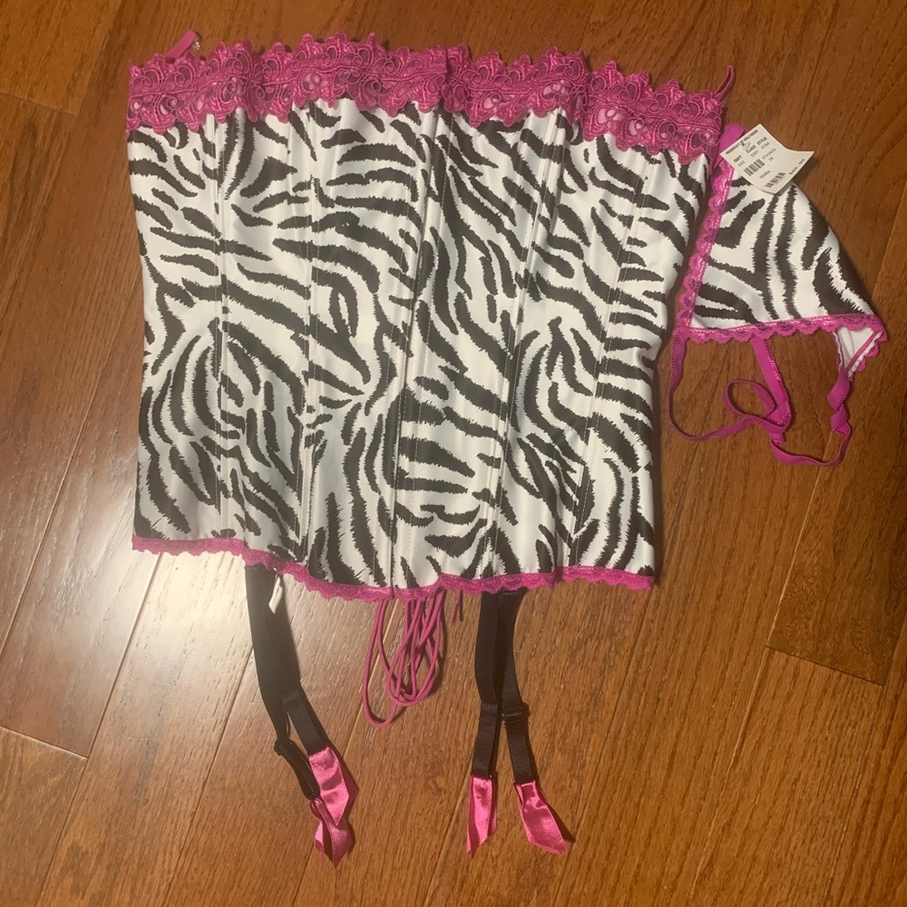 Frederick’s corset and matching g-string